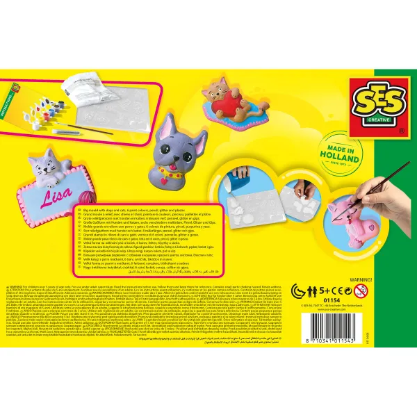 Veidošanas Spēles SES Creative Plaster casting dogs and cats