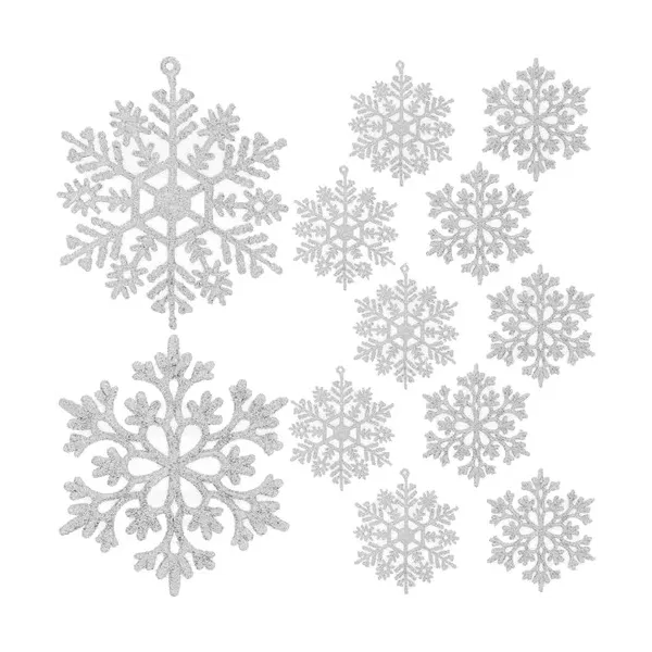 Christmas baubles - snowflakes 12pcs Ruhhy 22516