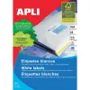 Lipnios etiketės Apli 1264 100 Paklodės 210 x 148 mm Balta