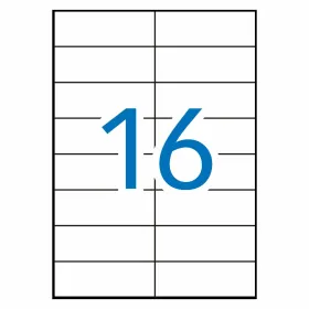 Adhesive labels Apli 1274 100 Sheets 105 x 37mm White Brass