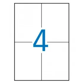 Клейкие этикетки Apli 1280 100 Листья 105 x 148 mm Белый A4