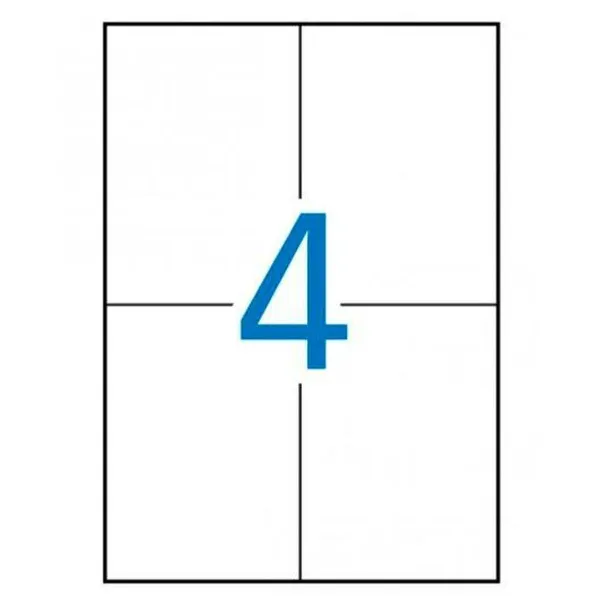 Клейкие этикетки Apli 1280 100 Листья 105 x 148 mm Белый A4