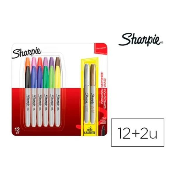 Tussisetti Sharpie 2061126 Monivärinen 1 mm 14 Osat