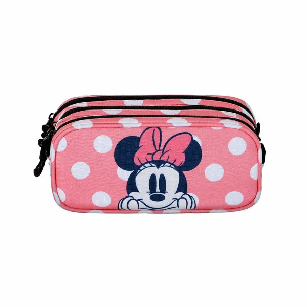 Trīsvietīgs futrālis Minnie Mouse Karactermania Rozā
