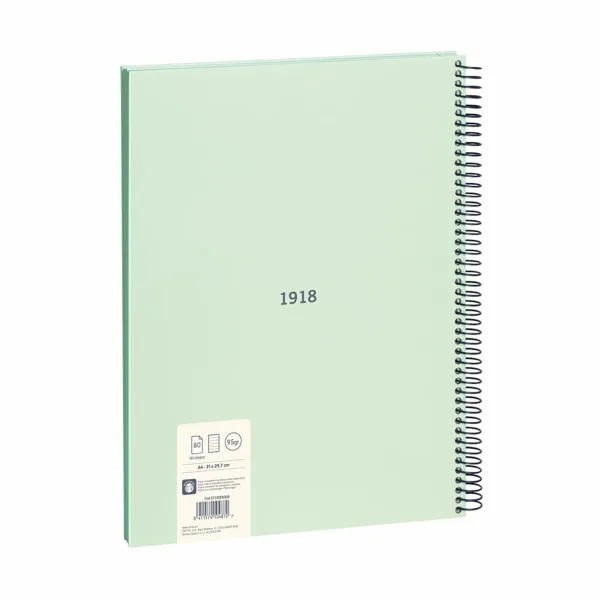 Book of Rings Milan 430 Green A4 80 Sheets (3 Units)