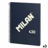 Book of Rings Milan 430 Blue A4 80 Sheets (3 Units)