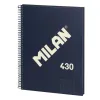 Book of Rings Milan 430 Blue A4 80 Sheets (3 Units)