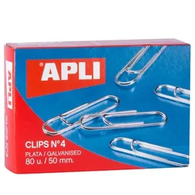 Clips Apli Nº4 50 mm Silver (10 Pieces)