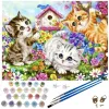 Maalimine numbrite järgi 40x50cm - kassid Maaleo 22781