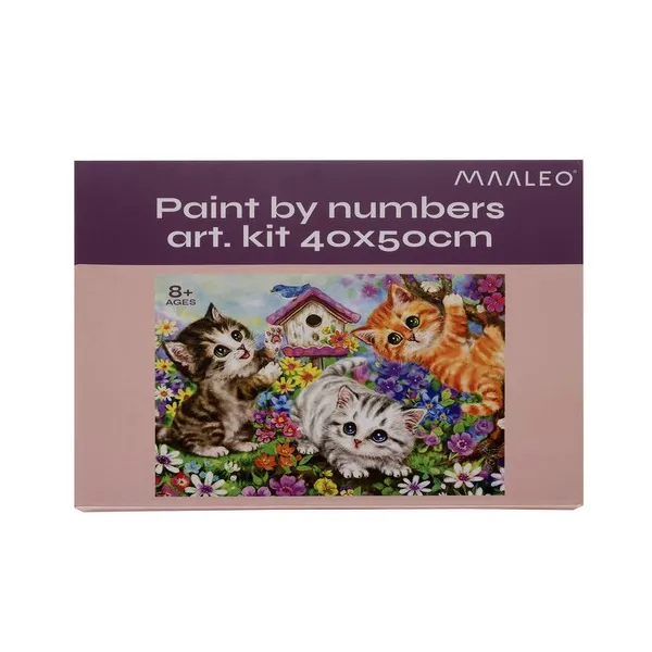 Maalaus numeroiden mukaan 40x50cm - kissat Maaleo 22781