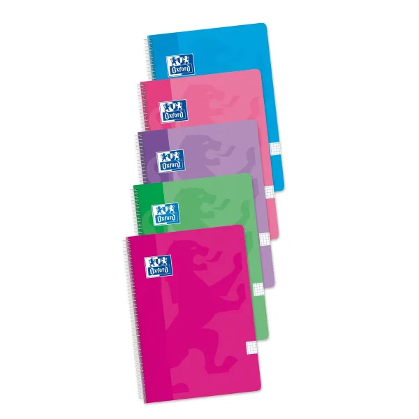Set of exercise books Oxford Multicolour Sheet 80 Sheets 21,5 x 31,5 cm 5 Pieces