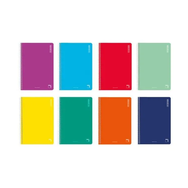 Notebook Pacsa Basic Multicolour Sheet 80 Sheets 21,5 x 31,5 cm 10 Pieces