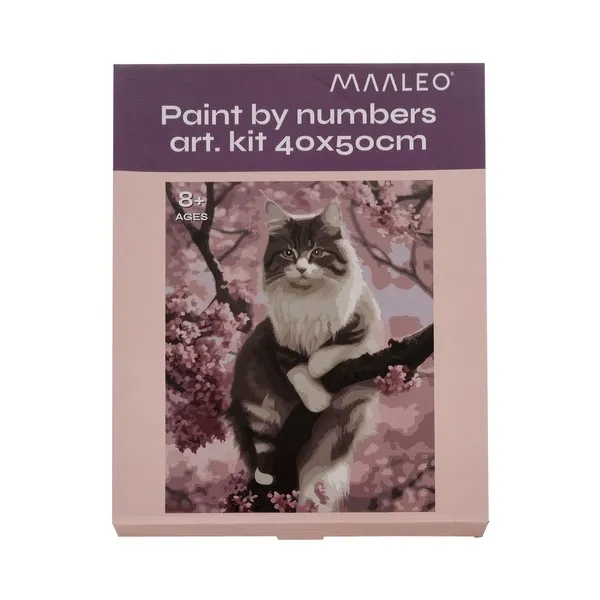 Maalaus numeroilla 40x50cm - Maaleo kissa 22783