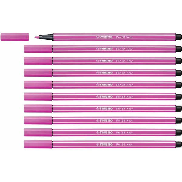 Фетр Stabilo Pen 68 Флюоресцентный Розовый (10 Предметы)