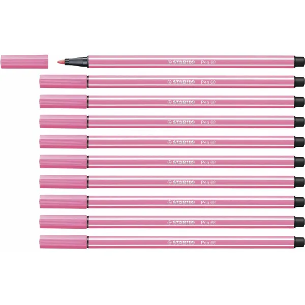 huopakärkiset kynät Stabilo Pen 68 Vaaleanpunainen (10 Kappaletta)