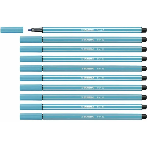 Fetras Stabilo Pen 68 Mėlynas kobaltas (10 Dalys)
