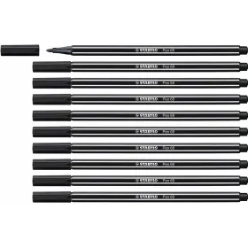 Marķieris Stabilo Pen 68 Melns (10 Daudzums)