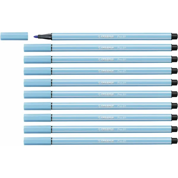 Marķieris Stabilo Pen 68 Celeste (10 Daudzums)