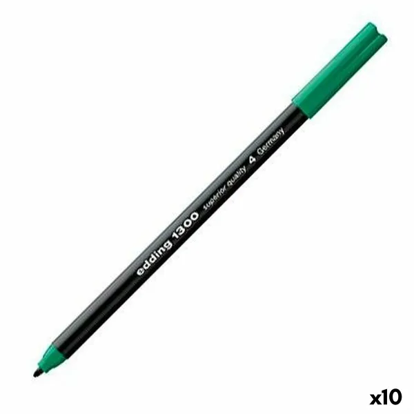 Marķieris Edding 1300 Zaļš (10 gb.)