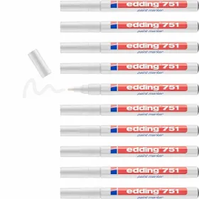 Nuolatinis žymeklis Edding E751 Balta (10 vnt.)