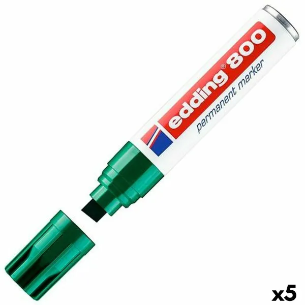 Permanenttimarkkeri Edding 800 Vihreä (5 osaa)