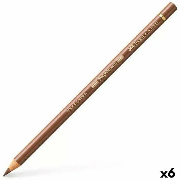 Krāsainie zīmuļi Faber-Castell Polychromos Brūns 6 Daudzums