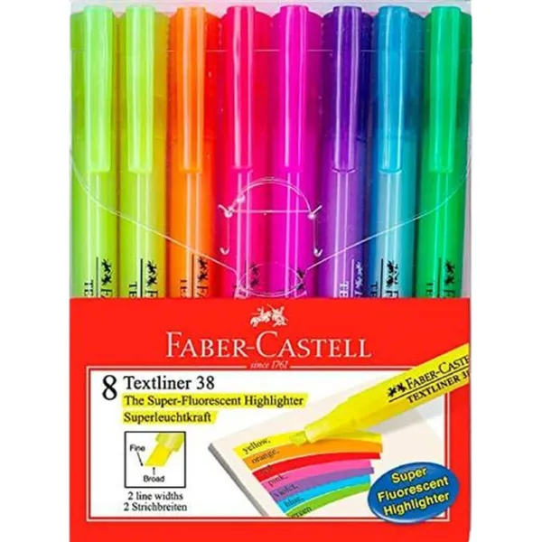 Набор флуоресцентных маркеров Faber-Castell Textliner 38 5 штук