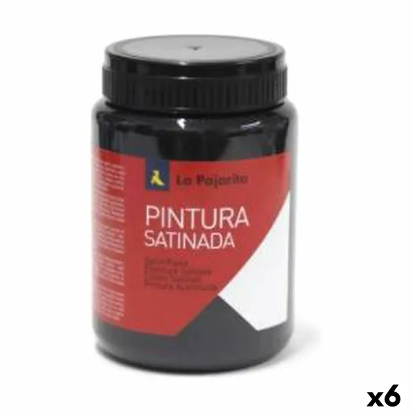 Tempera La Pajarita L-22 White Black 35 ml Satin finish School (6 Units)