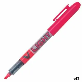 Fluoresentti tussi Pilot V Light Rosa Pinkki (12 osaa)