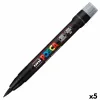 huopakärkiset kynät POSCA PCF-350 Musta (5 osaa)