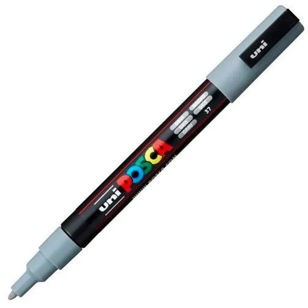 Merkkarikynä/huopakärkitussi POSCA PC-3M Harmaa (6 osaa)