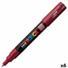 Merkkarikynä/huopakärkitussi POSCA PC-1M Punainen Burgundi (6 osaa)