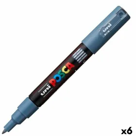 huopakärkiset kynät POSCA PC-1M Tumman harmaa (6 osaa)