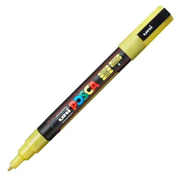 Huopakynä POSCA PC-3ML Keltainen (6 osaa)
