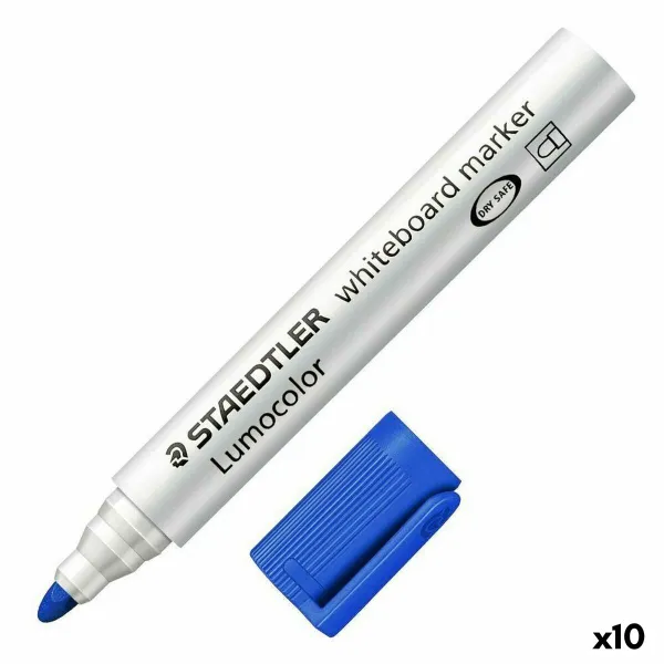 Marķieris Staedtler Baltā tāfele Zils Balts (10 gb.) (1 gb.)