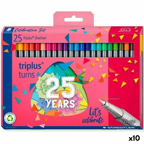 Набор маркеров Staedtler Triplus Fineliner 334 (10 штук)