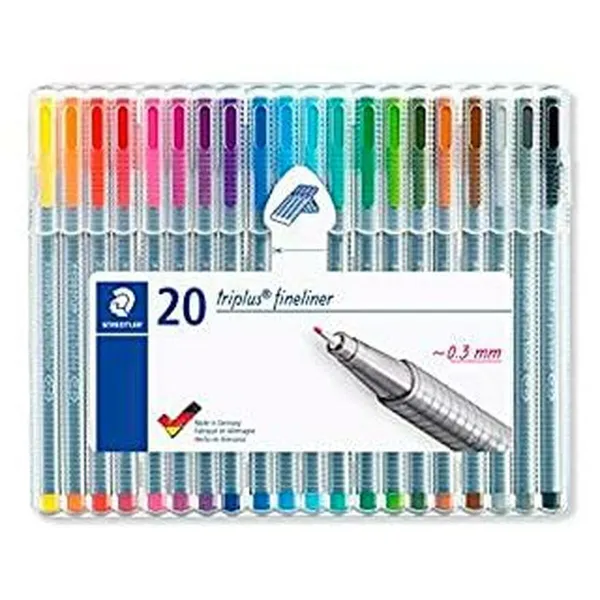 Flomasteru Komplekts Staedtler Triplus Fineliner Daudzkrāsains (10 gb.)