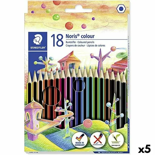 Цветные карандаши Staedtler Noris Colour Wopex набор Разноцветный (5 штук)
