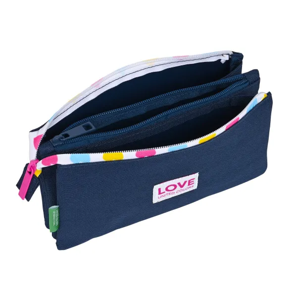 Тройной пенал Benetton Love 22 x 3 x 12 cm