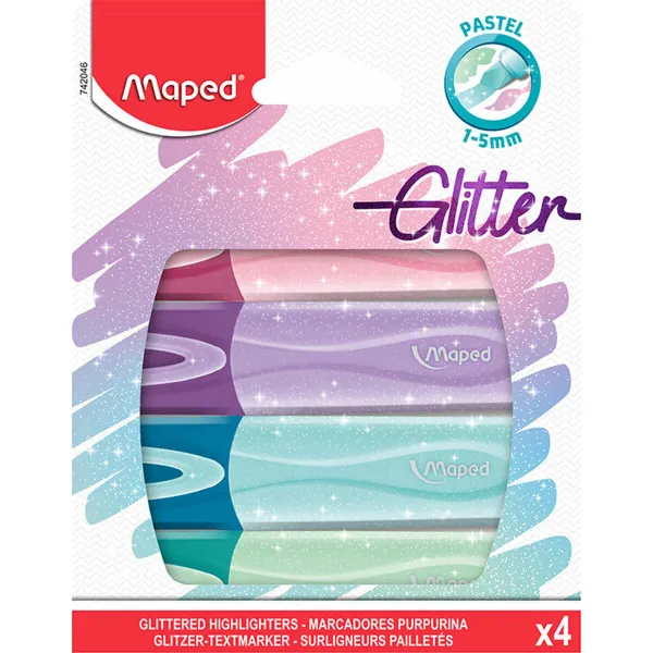 Fluorescent Marker Set Maped 4 Pieces Multicolour (15 Units)