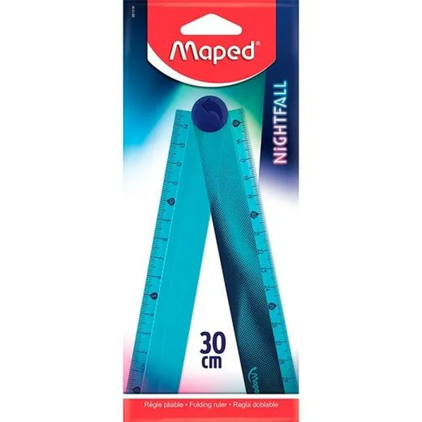 Lineāls Maped Nightfall Zils Plastmasa 30 cm 18 gb.