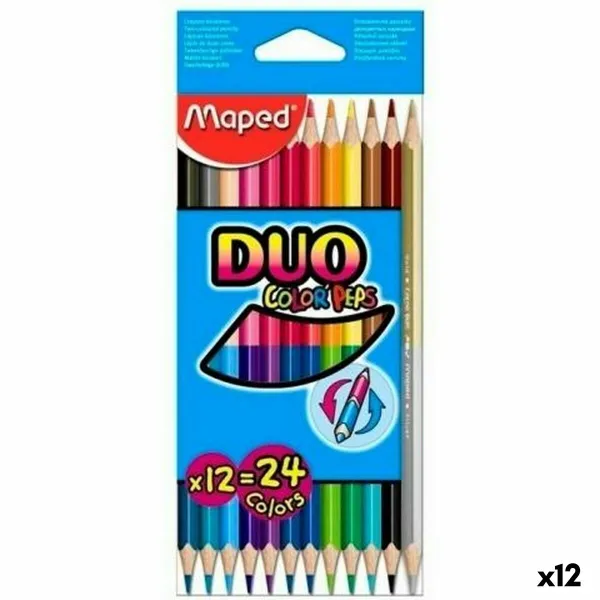 Цветные карандаши Maped Duo Color' Peps	 Разноцветный Двойной 12 Предметы (12 штук)