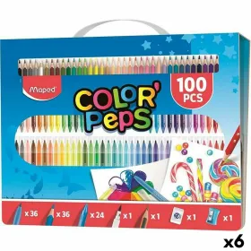 Krāsainie zīmuļi Maped Daudzkrāsains 100 Daudzums (6 gb.)