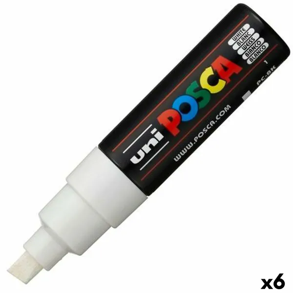 Marķieris POSCA PC-8K Balts (6 gb.)