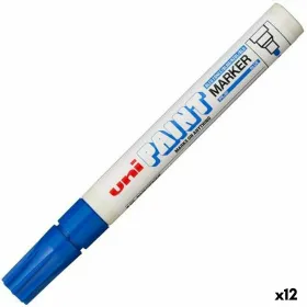 Постоянный маркер Uni-Ball PX-20 Синий (12 штук)