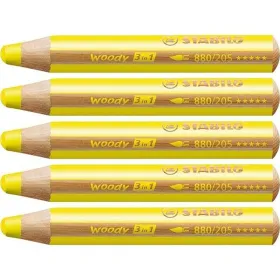 Värikynät Stabilo Woody Keltainen 3-in-1 (5 osaa)
