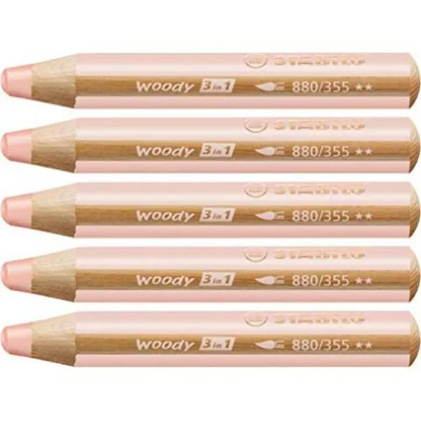 Värikynät Stabilo Woody Aprikoosi 3-in-1 (5 osaa)