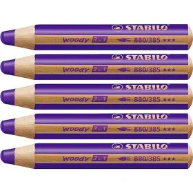 Värikynät Stabilo Woody Violetti 3-in-1 (5 osaa)