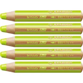 Värikynät Stabilo Woody Vihreä 3-in-1 (5 osaa)