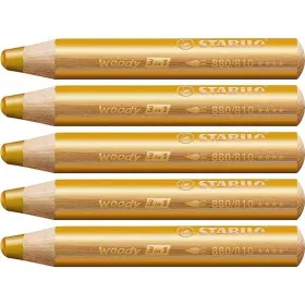 Krāsainie zīmuļi Stabilo Woody Bronza 3-vienā (5 gb.)